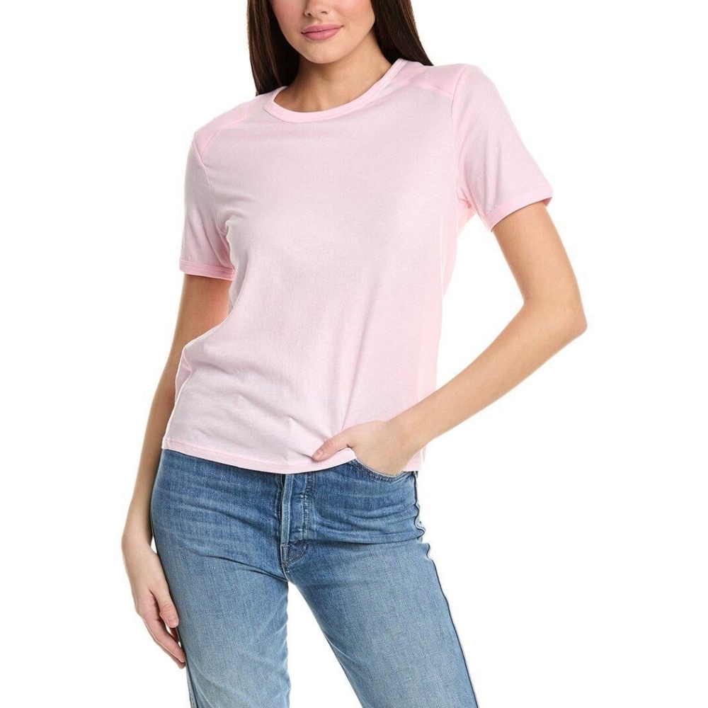 CHRLDR Franny Shoulder Pad Tee Short Sleeve T-Shirt Candy Pink